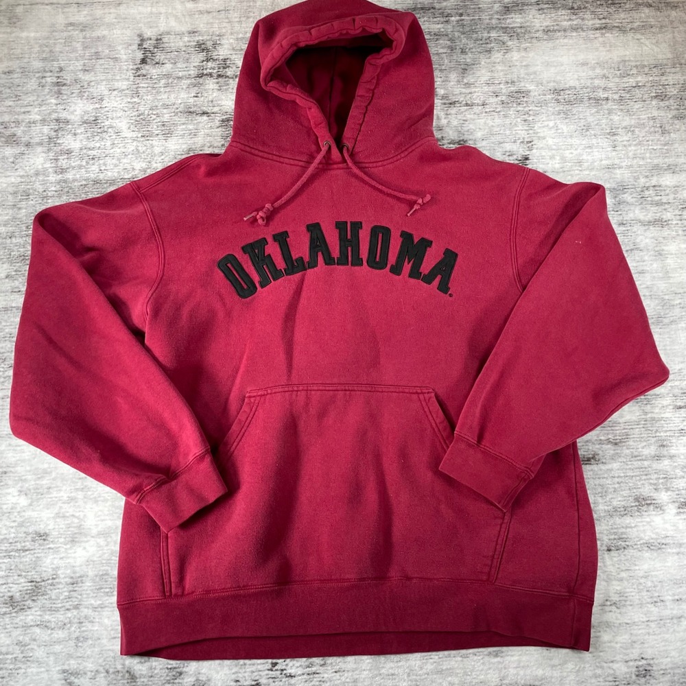 Foot Locker Team Edition Oklahoma Sooners Hoodie Mens XL Crimson Red Vintage